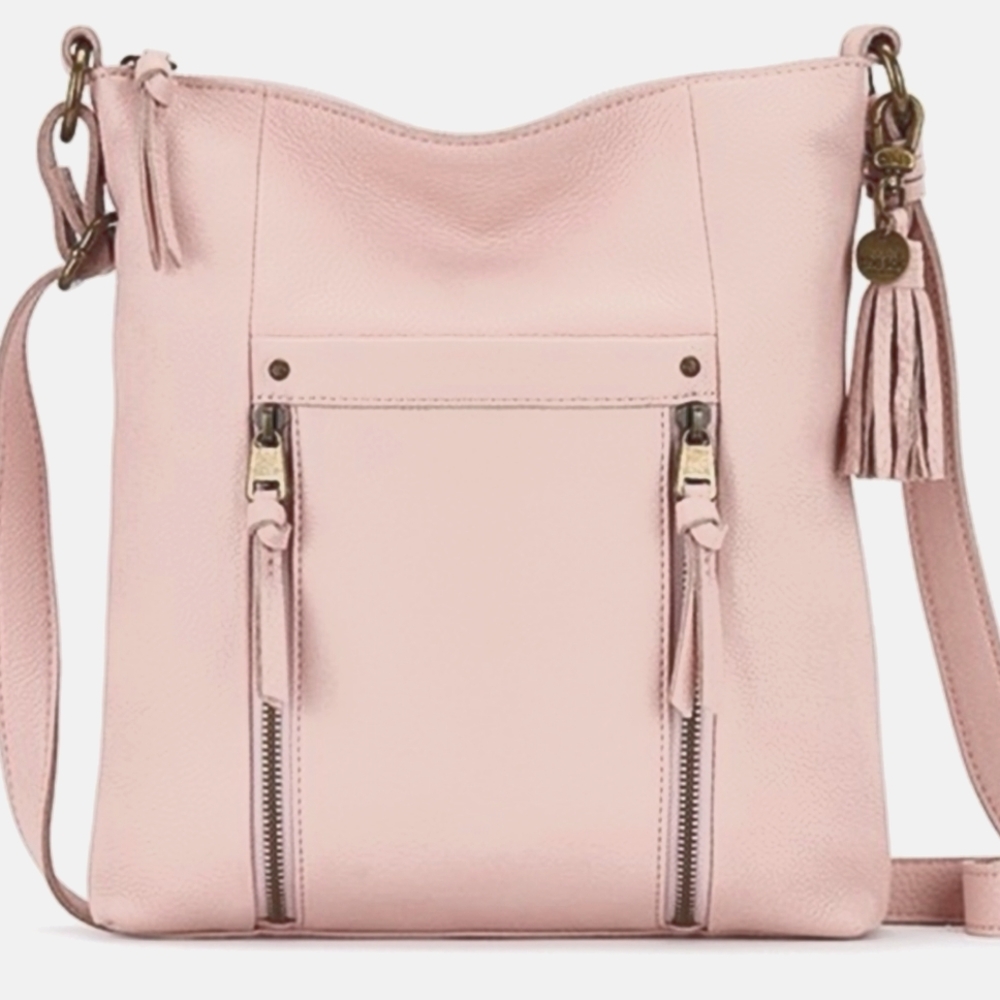 The Sak Blush Pink Leather Crossbody Bag